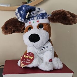 Chantilly Lane 10" Lil'‎ Blue Christmas Without You Animated Dog Bell Dancing